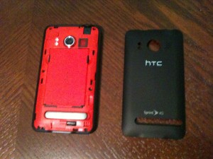 Open battery compartment (battery installed)