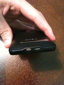 Ports on bottom of phone