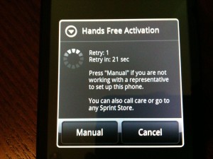 Hands Free Activation Failure